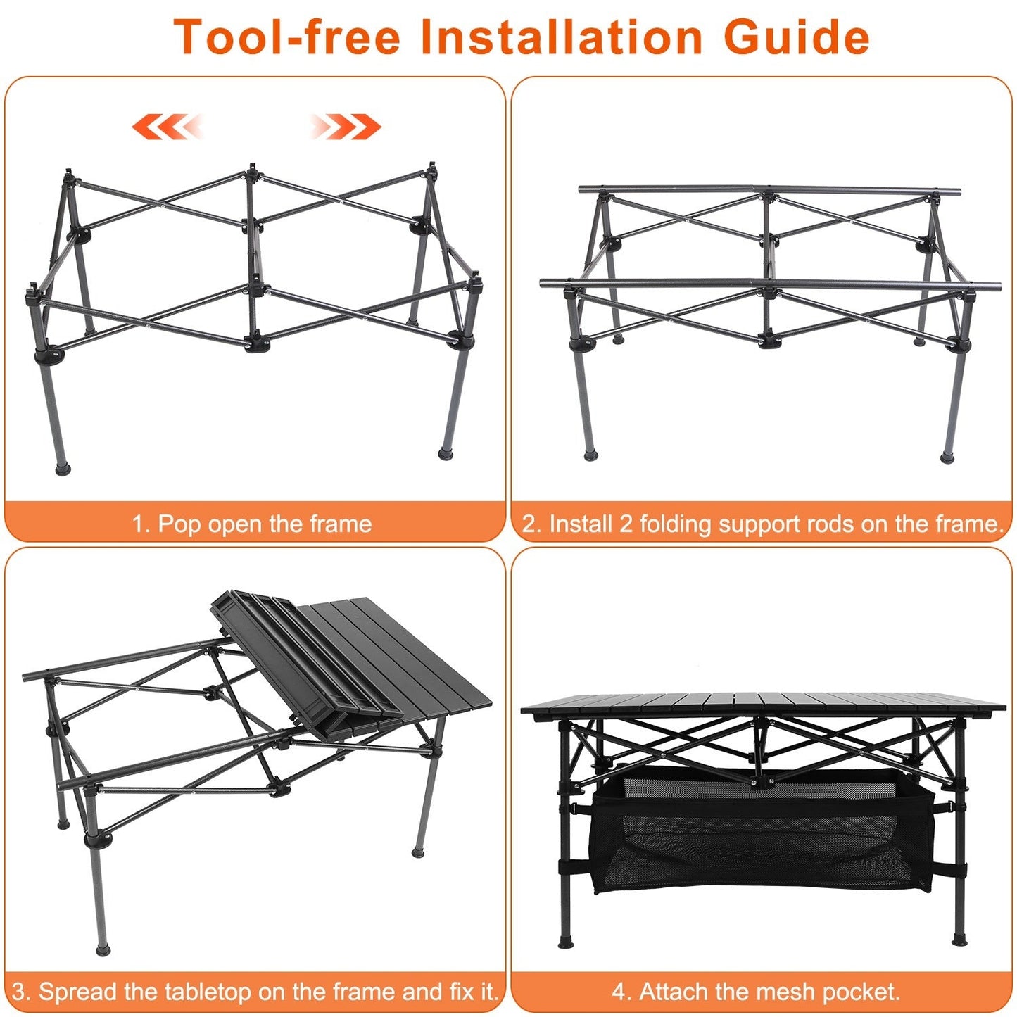 VEVOR Folding Camping Table – Lightweight, Sturdy & Perfect for Outdoor Adventures