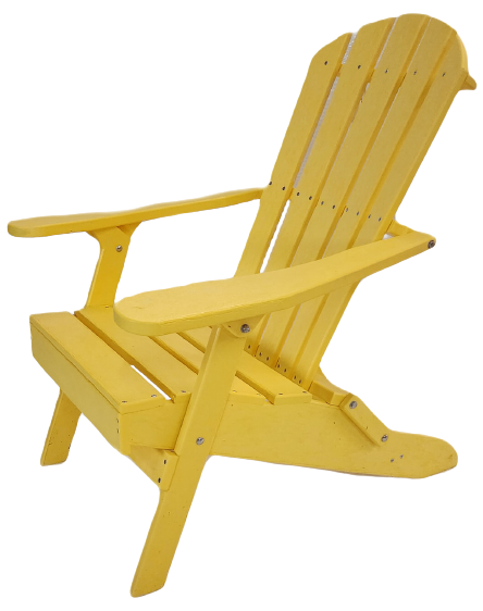 Vibrant pink and teal Adirondack chair with built-in cup holders, offering a bold and stylish touch to any outdoor space.