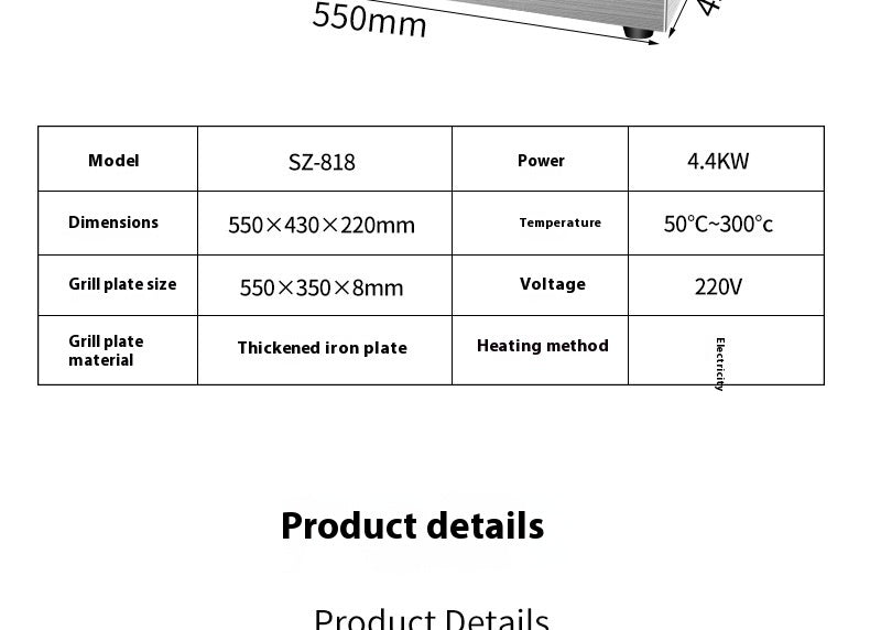 Electric Grill Roasting Machine – Perfect for Commercial Cooking & Street Food