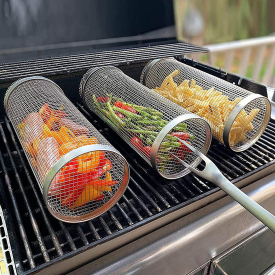 Rolling Grill Basket – The Ultimate BBQ Game-Changer