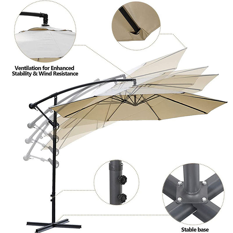 3M Side Patio Umbrella – Stylish Shade for Outdoor Relaxation