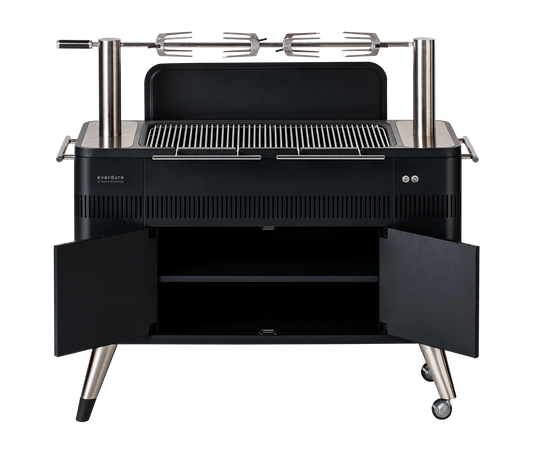 Everdure HUB I 54-Inch Charcoal Grill – Fast Ignition, Built-In Rotisserie & Sleek Design