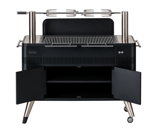 Everdure HUB I 54-Inch Charcoal Grill – Fast Ignition, Built-In Rotisserie & Sleek Design