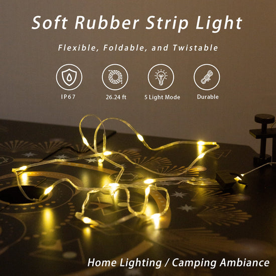 Portable LED Camping String Lights – Rechargeable, Durable & Perfect for Outdoor Adventures