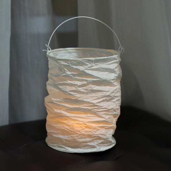 Handmade White Paper Lantern – Elegant & Timeless Home Décor