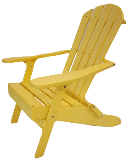 Vibrant pink and teal Adirondack chair with built-in cup holders, offering a bold and stylish touch to any outdoor space.
